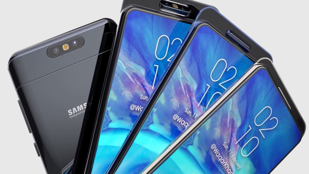 Samsung Galaxy A80 z wysuwanym i obracanym aparatem. Tak może wyglądać 1