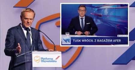 "Wiadomości" TVP i powrót Tuska. "Przeszli samych siebie"
