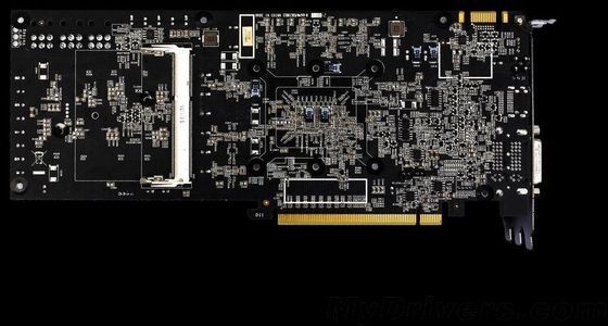 karta graficzna Colorful GTX560Ti iGame Kudan - rewers płytki PCB