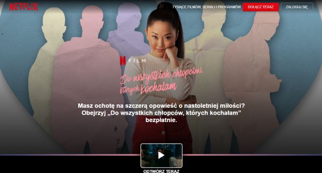 "Do wszystkich chłopców, których kochałam" za darmo na Netflixie (wideo)