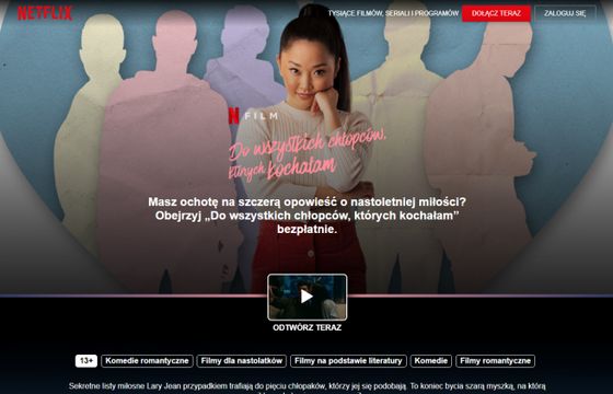 "Do wszystkich chłopców, których kochałam" za darmo na Netflixie (wideo)