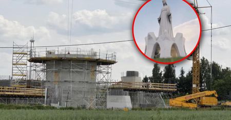 Pomnik Maryi pod Toruniem będzie miał 55 metrów. Pojechaliśmy na budowę