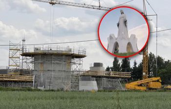 Pomnik Maryi pod Toruniem będzie miał 55 metrów. Pojechaliśmy na budowę