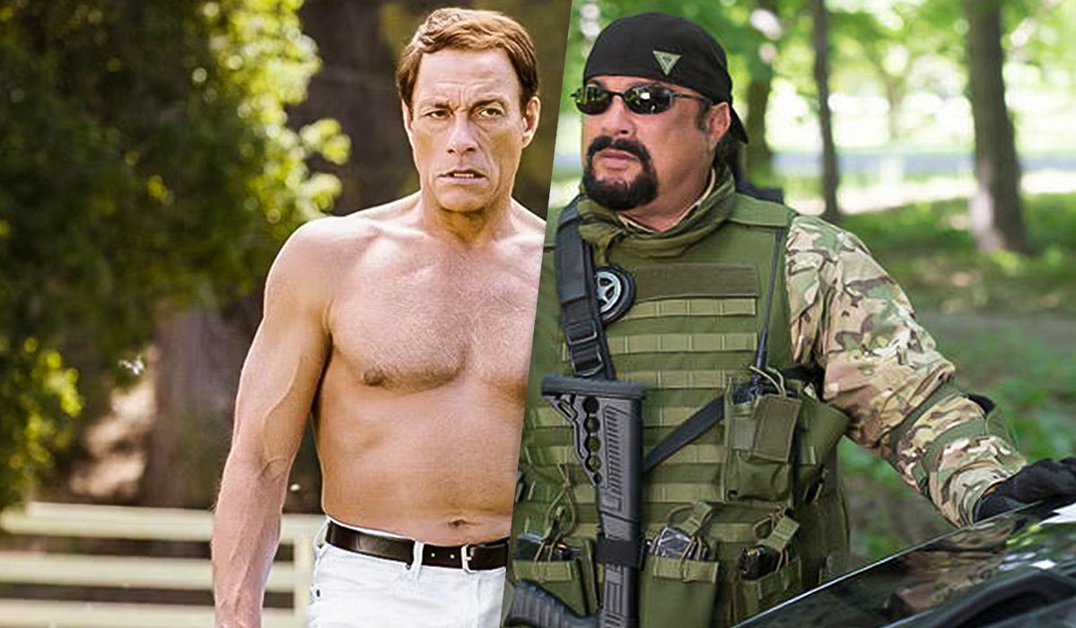 Action movie heroes: Jean-Claude Van Damme and Steven Seagal