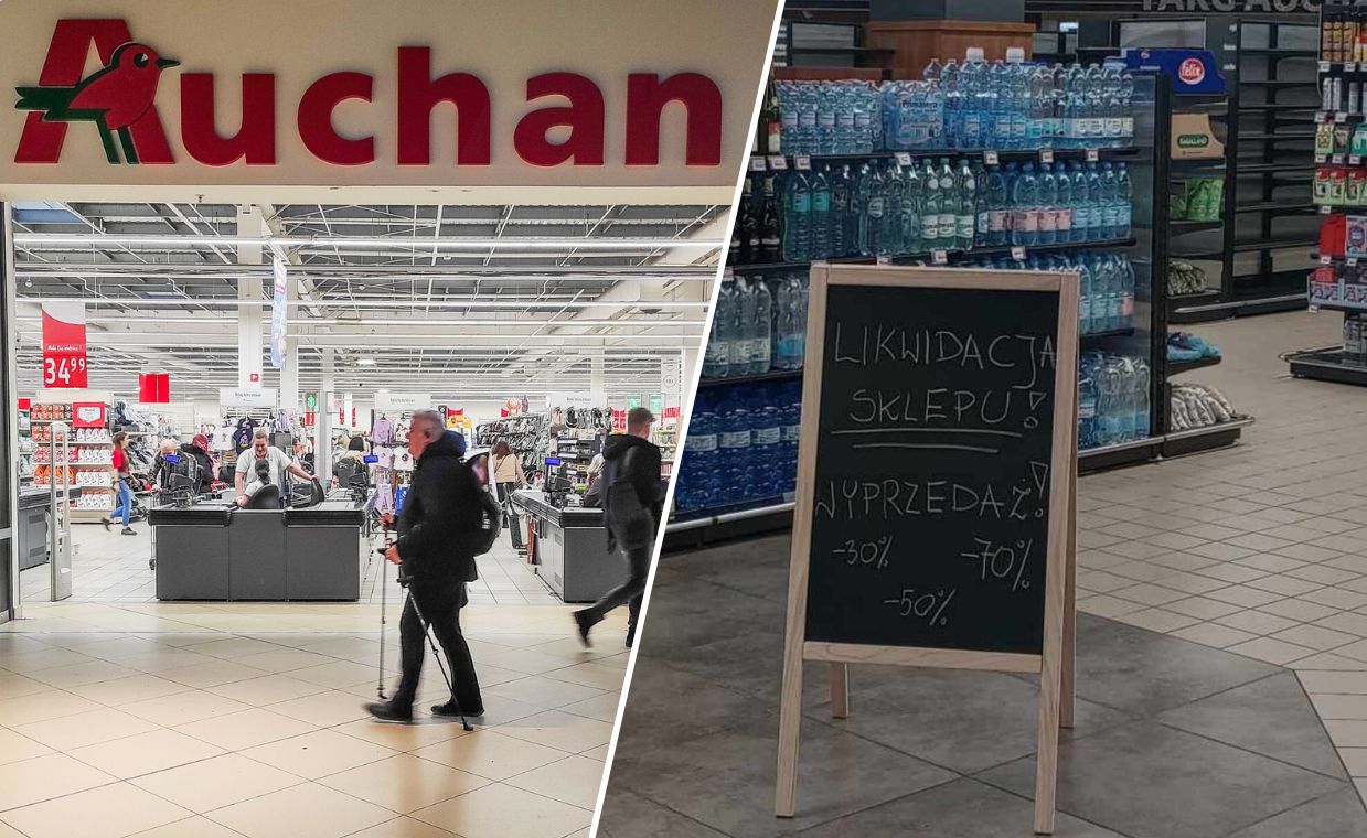 Pracownicy Auchan w Kielcach przejęli towar do momentu uregulowania wypłat