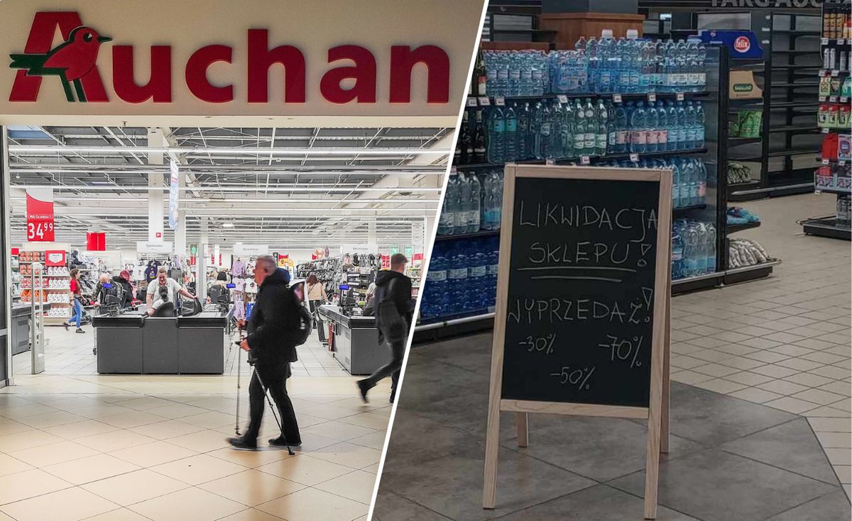 Pracownicy Auchan w Kielcach przejęli towar do momentu uregulowania wypłat