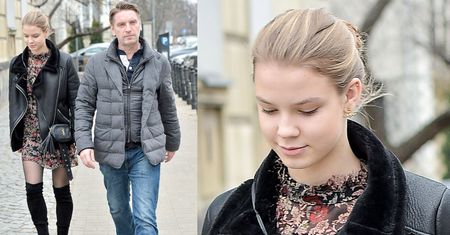 Iga Lis w ukochanej kurtce za 6500 złotych na obiedzie z tatą (ZDJĘCIA)