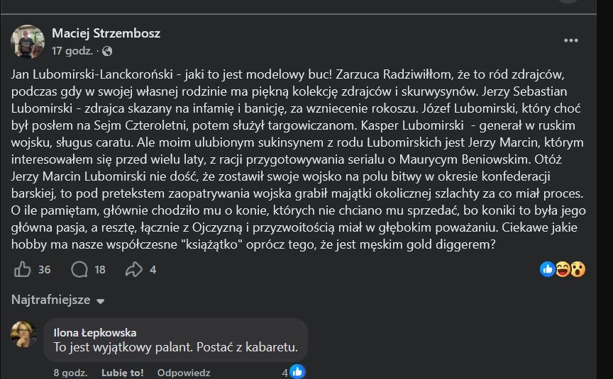 Komentarz Ilony Łepkowskiej do tekstu Macieja Strzembosza