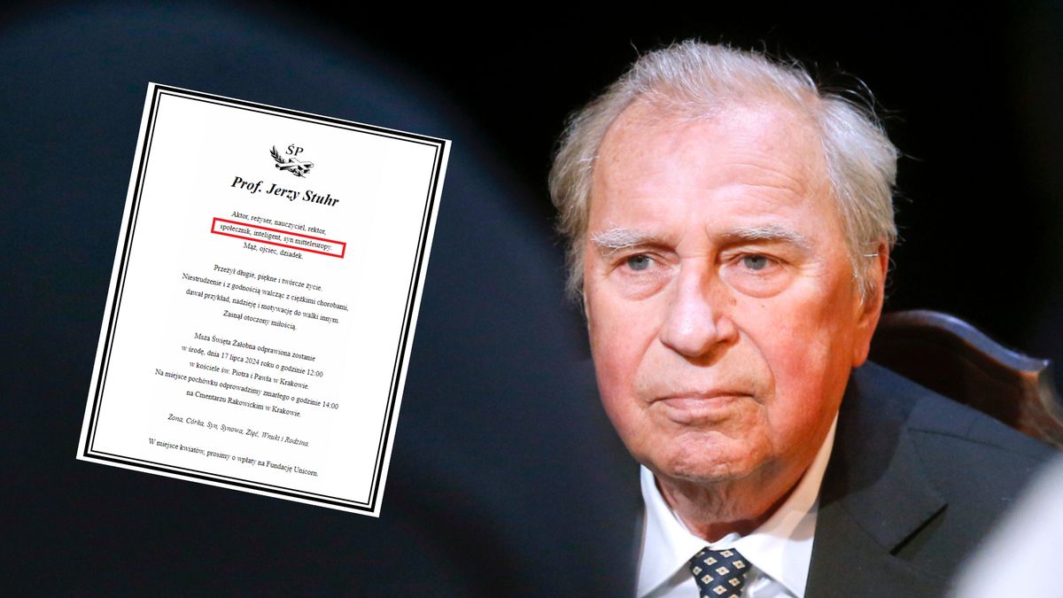 Opublikowano nekrolog Jerzego Stuhra. Uwagę zwraca pewien szczegół