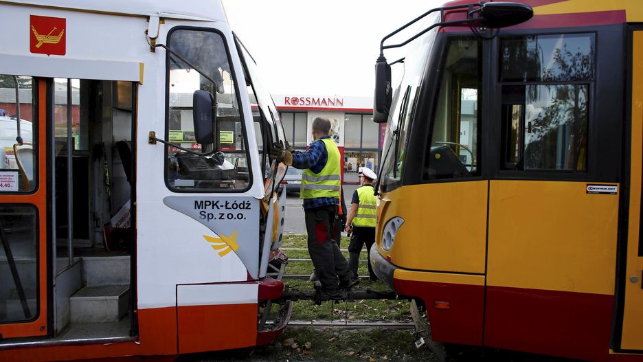 Wypadek tramwajowy w Łodzi w 2018 r./ Zdjęcie ilustracyjne