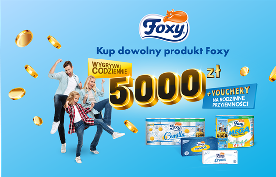 Vouchery i pieniądze do wygrania w loterii Foxy