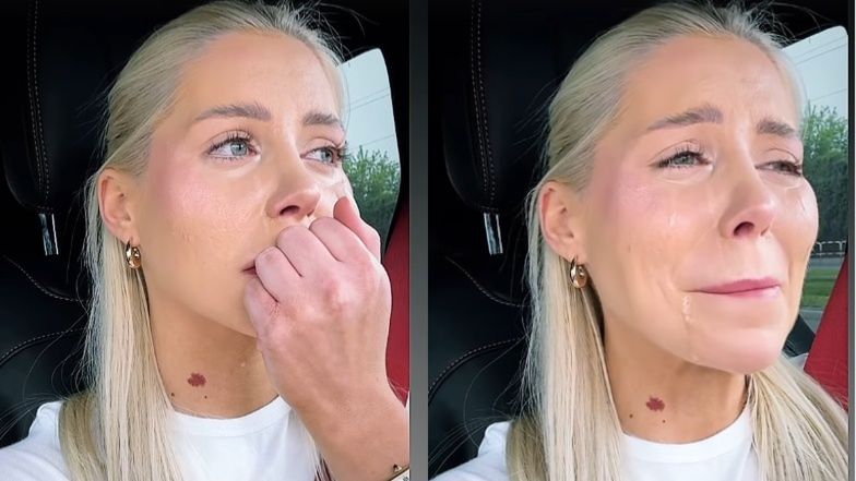 Zapłakana Julia von Stein w aucie