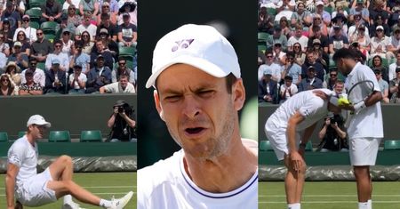 Hubert Hurkacz zaliczył kontuzję na Wimbledonie. Jego rywal pokazał OGROMNĄ KLASĘ. Fani: "Piękne zachowanie" (WIDEO)