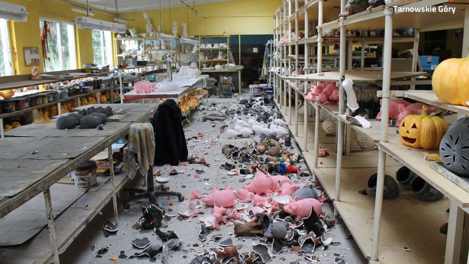 Ukrainiec zdemolował tarnogórski zakład pracy