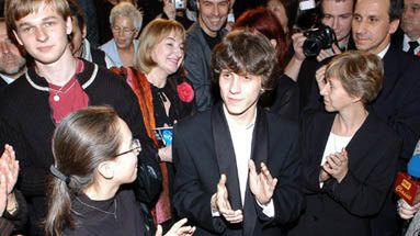 Rafał Blechacz w tłumie wielbicieli