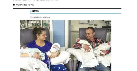 Hubert, Marcel, Lena i Sara. Czworaczki przyszły na świat