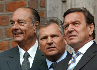 Chirac i Schroeder z uznaniem o Polsce