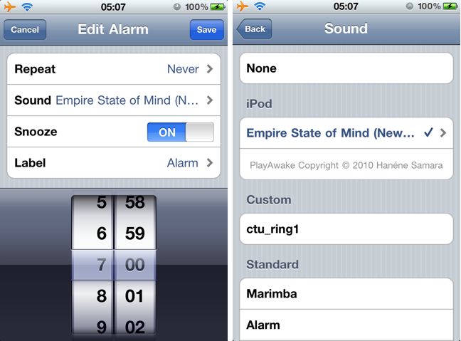 Play Awake, czyli utwór z iPoda jako budzik iPhone'a