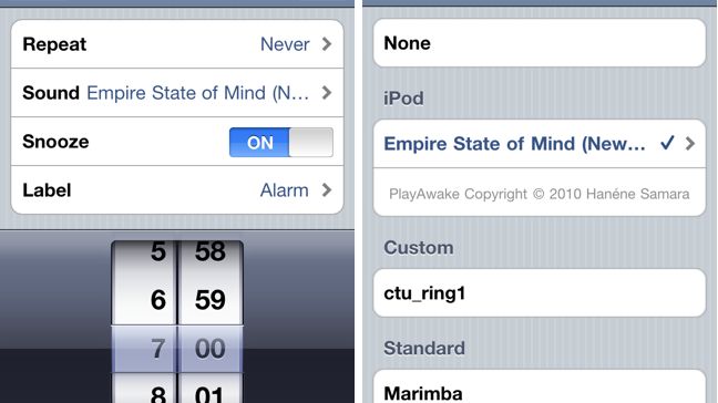 Play Awake, czyli utwór z iPoda jako budzik iPhone'a 1