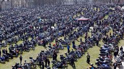 Pielgrzymka motocyklistów 2021. Tłum na Jasnej Górze w Częstochowie. Jarosław Sellin komentuje