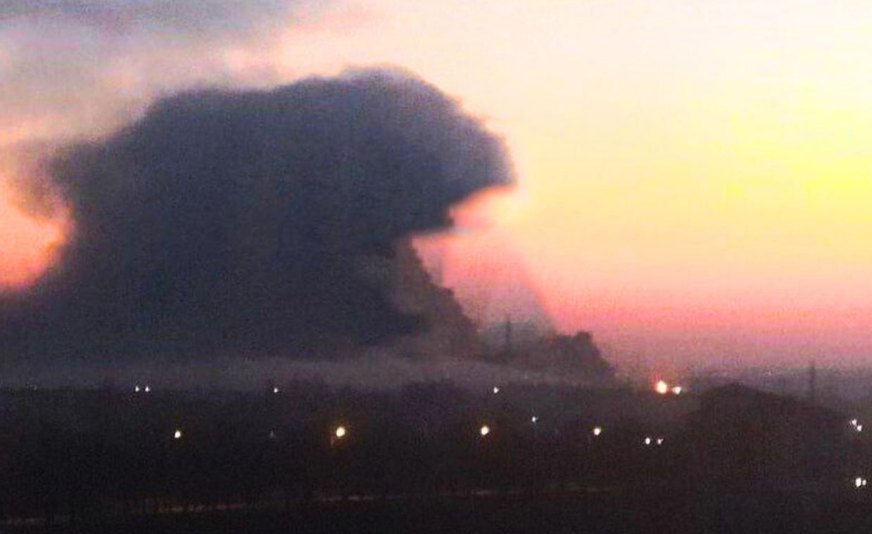 Fuel depot ablaze in Crimea following drone assault amid Ukraine conflict