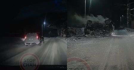 Dachowanie auta w śnieżną noc. Za kierownicą 14-latek