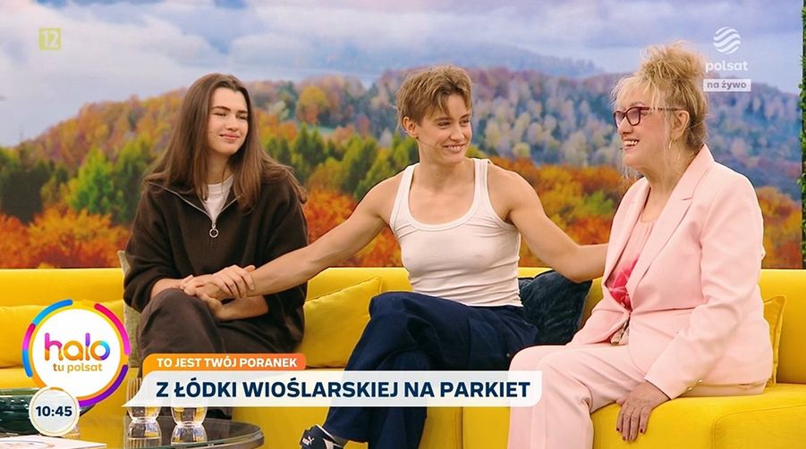 Katarzyna Zillmann z mamą i partnerką w "halo tu polsat"