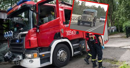 Nietypowe zdarzenie. Strażacy ścigali radziecką ciężarówkę