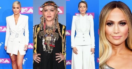 Czerwony dywan na gali MTV VMA 2018: Madonna, Jennifer Lopez, Kylie Jenner, Blake Lively... (ZDJĘCIA)