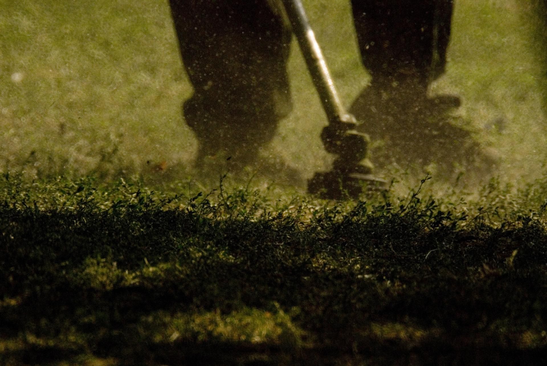 O krok od tragedii w czasie koszenia trawy