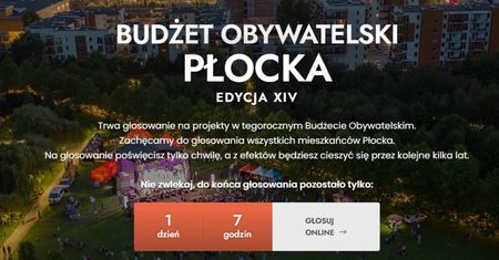 Ostatni dzień głosowania w ramach Budżetu Obywatelskiego Płocka!