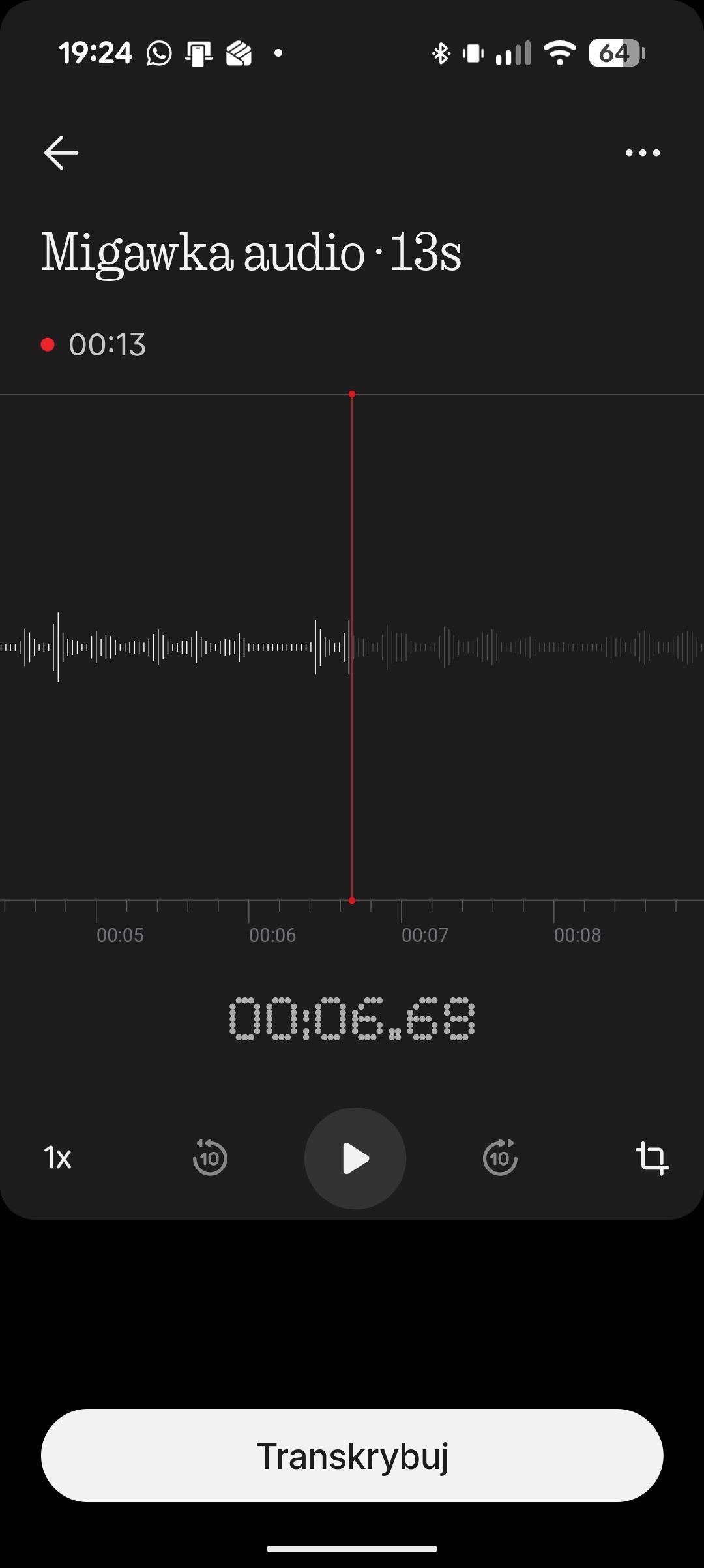 Migawki audio w Nothing Ear (3a)