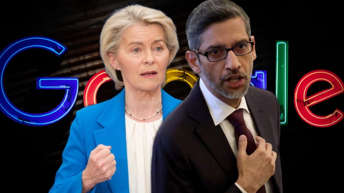 Przewodnicząca Ursula von der Leyen i ceo Google Sundar Pichai