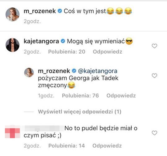 Komentarze pod postem Małgorzaty Rozenek