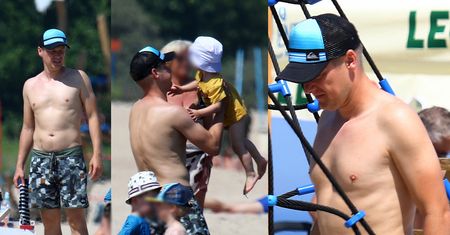 Marcin Mroczek spędza czas z żoną i synami na plaży (ZDJĘCIA)