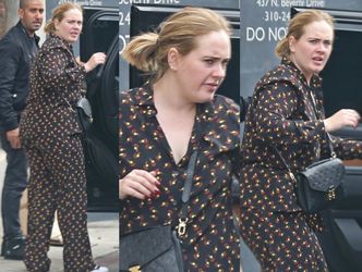 Naturalna Adele snuje się po Beverly Hills… w piżamie i bez cienia makijażu (FOTO)
