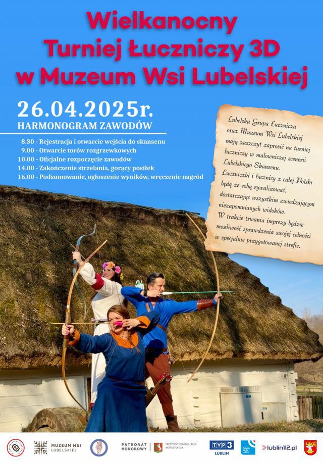 Będą strzelać między chałupami. W Muzeum Wsi Lubelskiej odbędzie się Turniej Łuczniczy