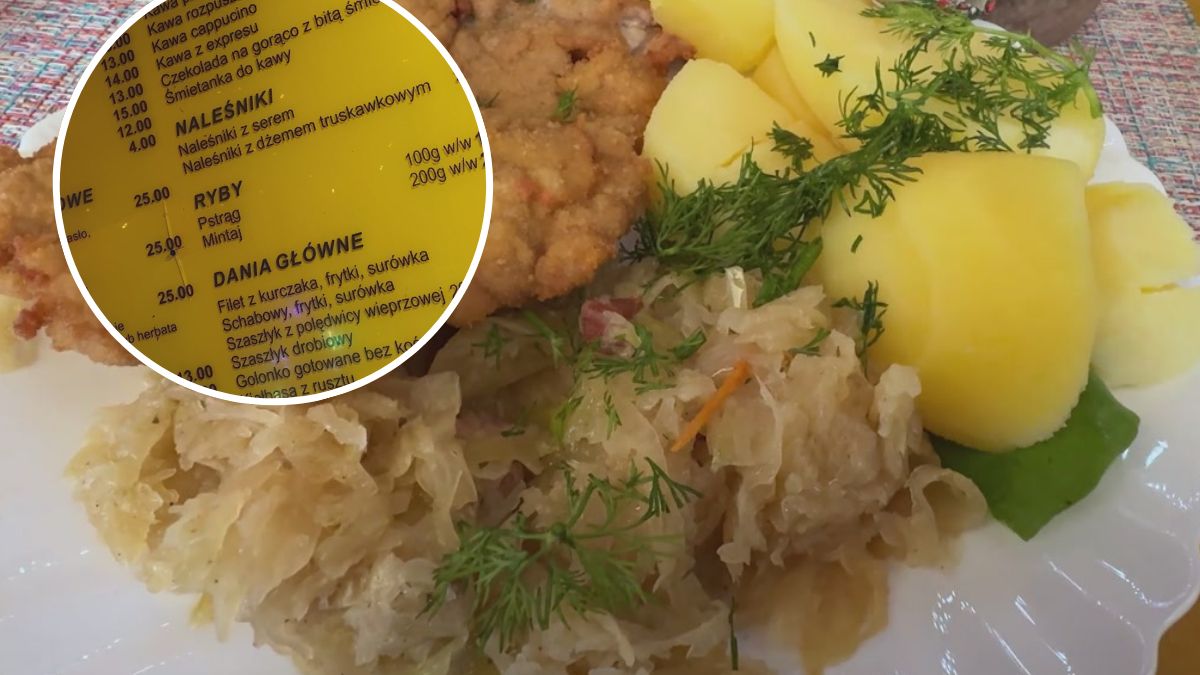 Menu z małej gastronomii na Krupówkach