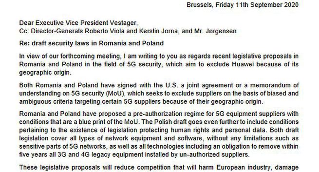 Huawei pisze do KE w sprawie przepisów bezpieczeństwa 5G. „Kryteria oceny nieobiektywne i nietransparentne”