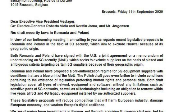 Huawei pisze do KE w sprawie przepisów bezpieczeństwa 5G. „Kryteria oceny nieobiektywne i nietransparentne”