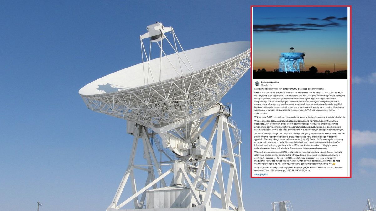 Czy największy radioteleskop w Polsce przestanie działać?