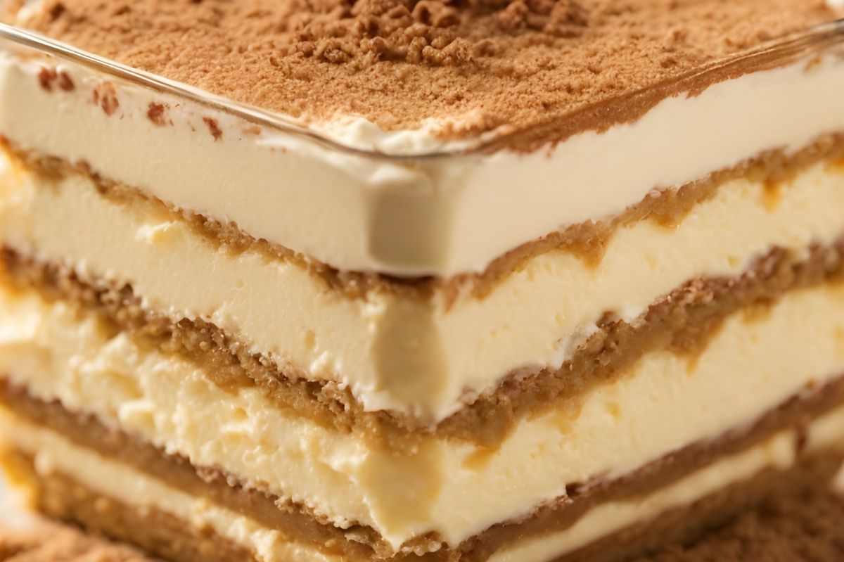 No-bake layered cream cake: A dessert sensation made from biscuits