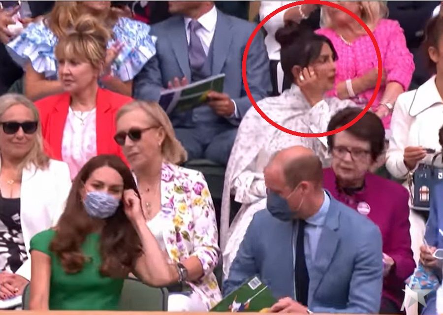 Priyanka Chopra ignorowała Kate i Williama na Wimbledonie 