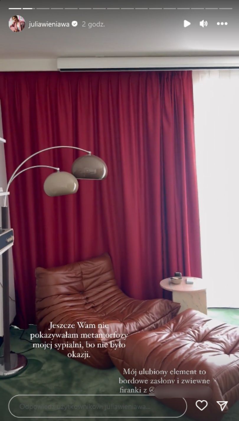 Julia Wieniawa prezentuje nowy wystrój sypialni i garderoby