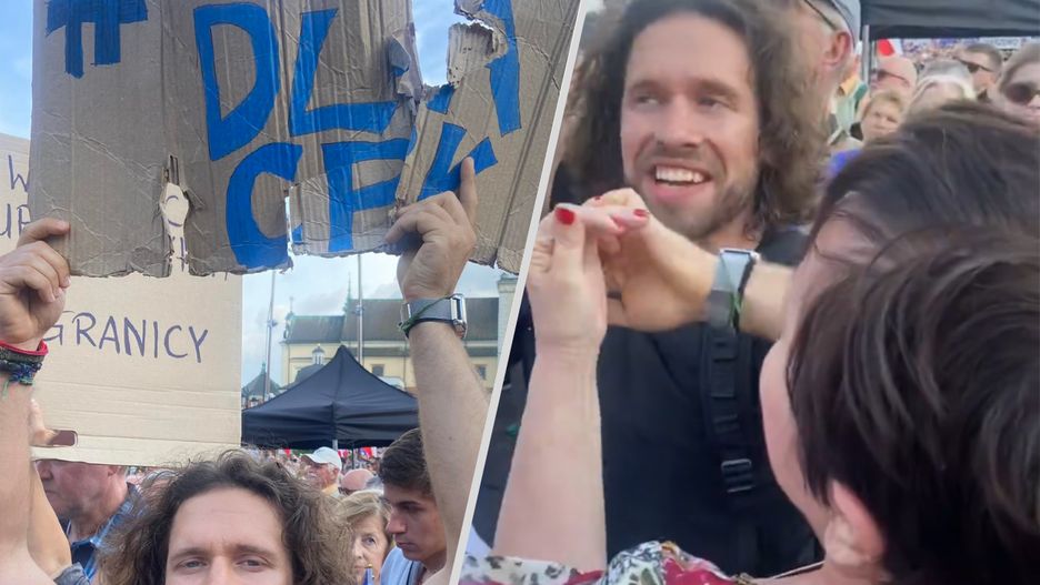 Aktywista został zaatakowany za popierające budowę CPK hasło na transparencie