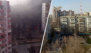 Kłęby dymu, odgłosy eksplozji. Rosjanie przerażeni