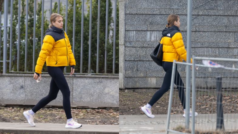 Oliwia Bieniuk w kurtce za 1200 zł i legginsach mknie z siłowni