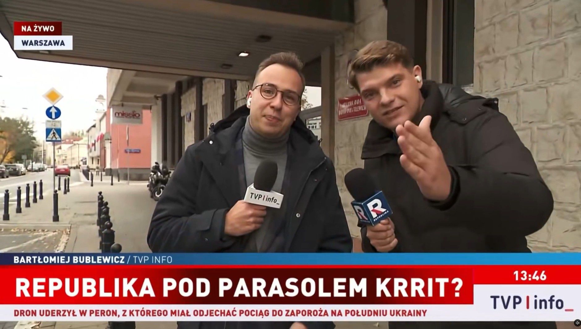 Spięcie reporterów TVP i TV Republika