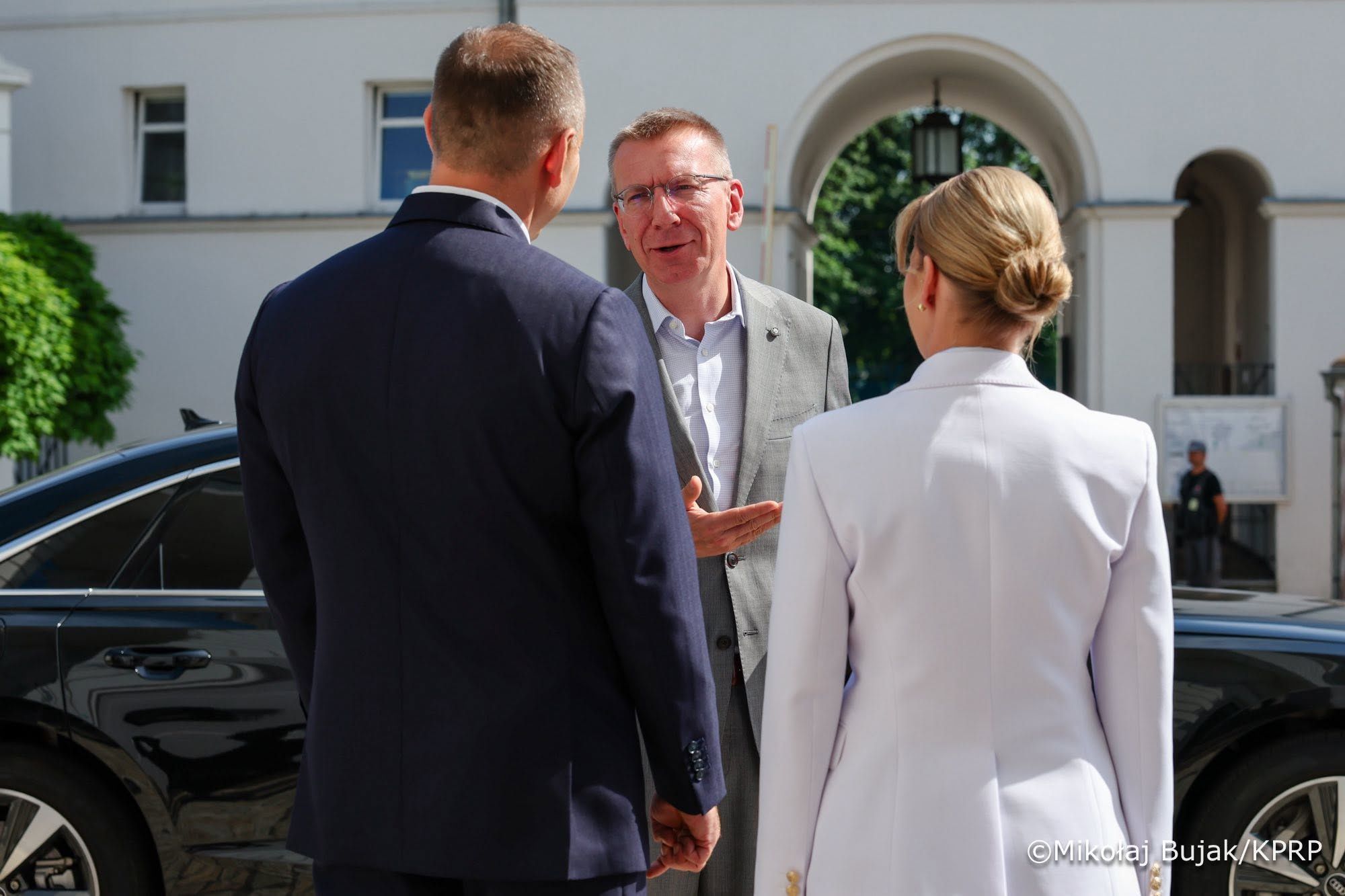 Marta Nawrocka na spotkaniu w Juracie