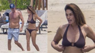 60-letnia Cindy Crawford byczy się z mężem na plaży w Meksyku. Tacy to pożyją? (ZDJĘCIA)